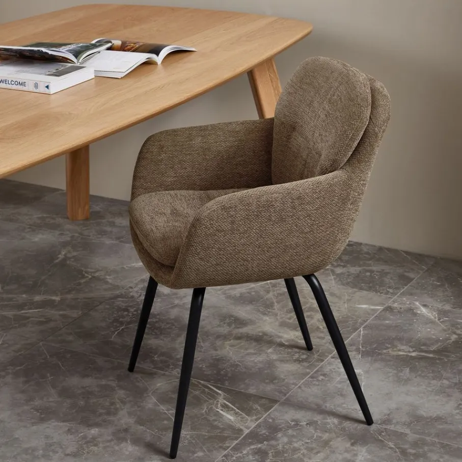 Eetkamerstoelen<WOOOD Eetkamerstoel Runa Zand