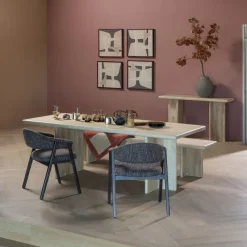 Eetkamerstoelen<WOOOD Eetkamerstoel Tunar Donkerbruin