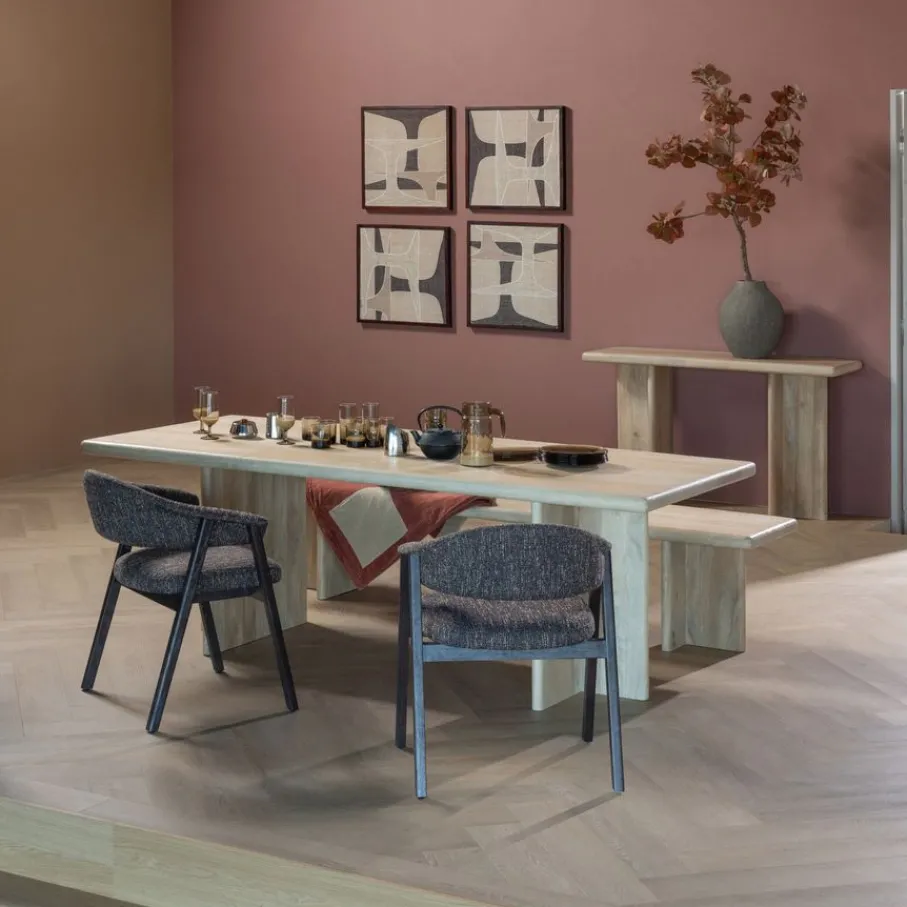 Eetkamerstoelen<WOOOD Eetkamerstoel Tunar Donkerbruin