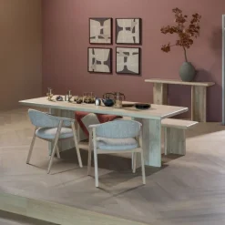 Eetkamerstoelen<WOOOD Eetkamerstoel Tunar Naturel