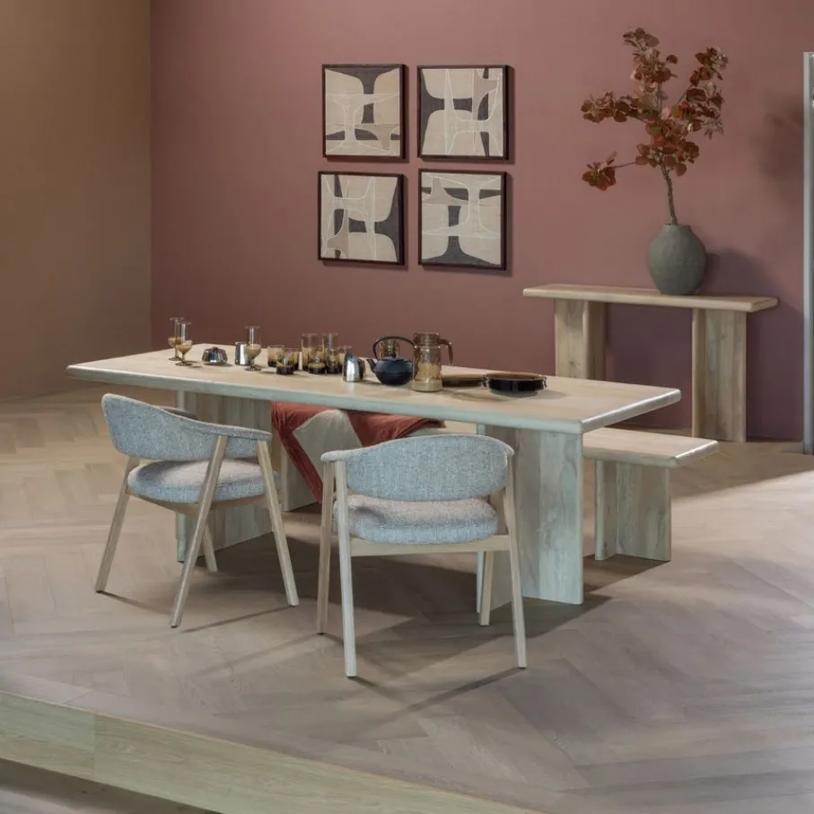 Eetkamerstoelen<WOOOD Eetkamerstoel Tunar Naturel