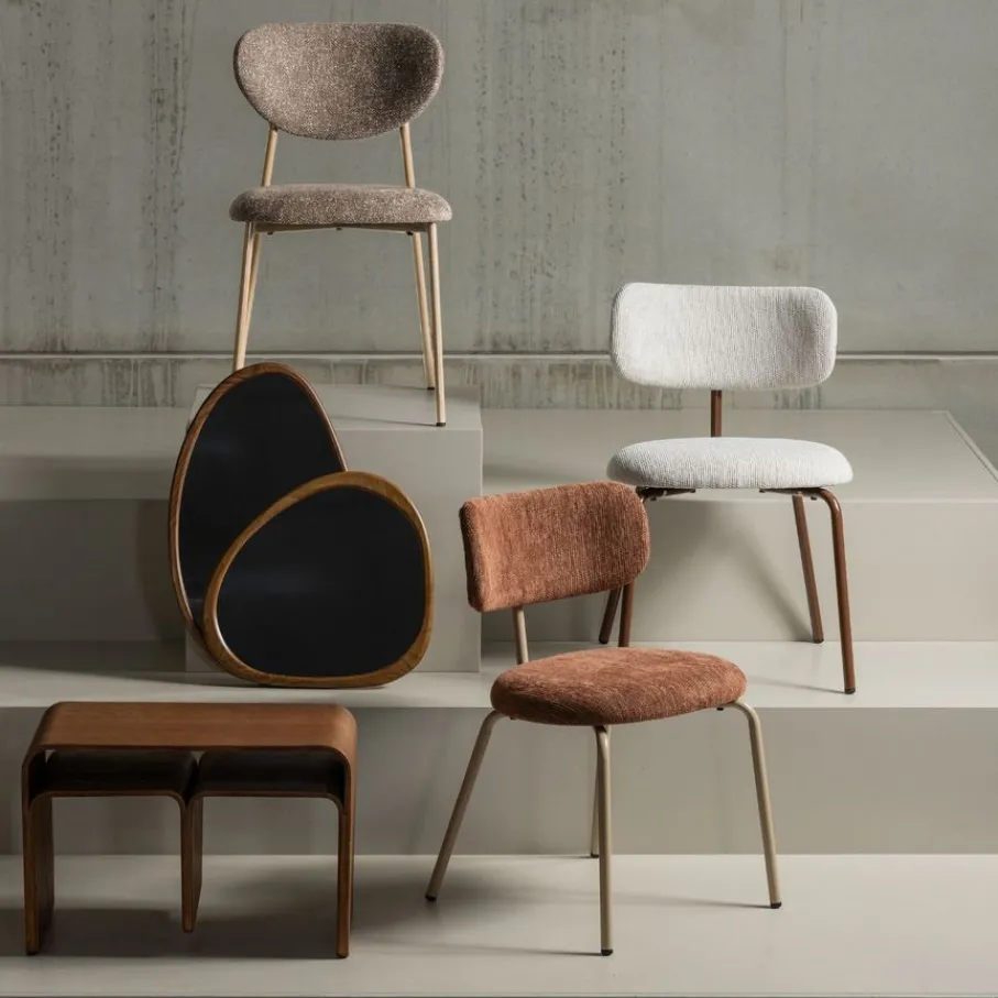 Eetkamerstoelen<WOOOD Eetkamerstoel Valor Zand