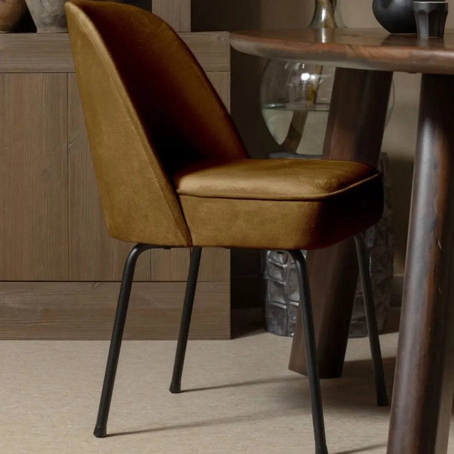 Eetkamerstoelen<WOOOD Eetkamerstoel Vogue Geel