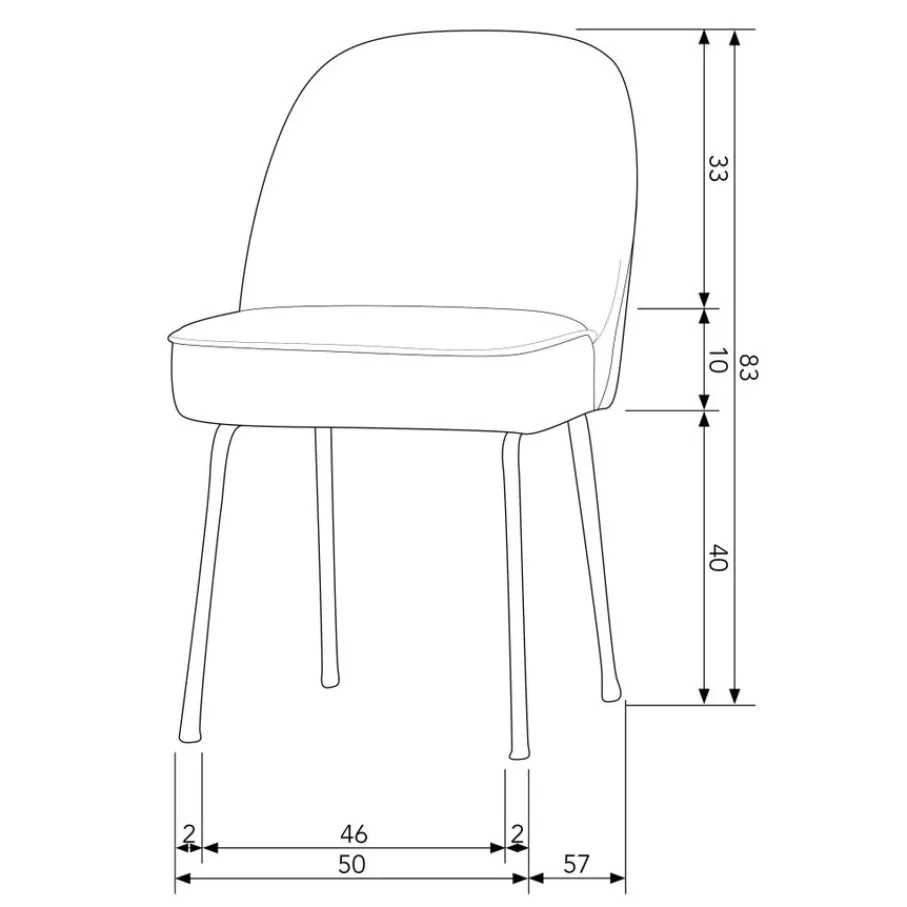 Eetkamerstoelen<WOOOD Eetkamerstoel Vogue Naturel