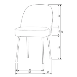 Eetkamerstoelen<WOOOD Eetkamerstoel Vogue Zand