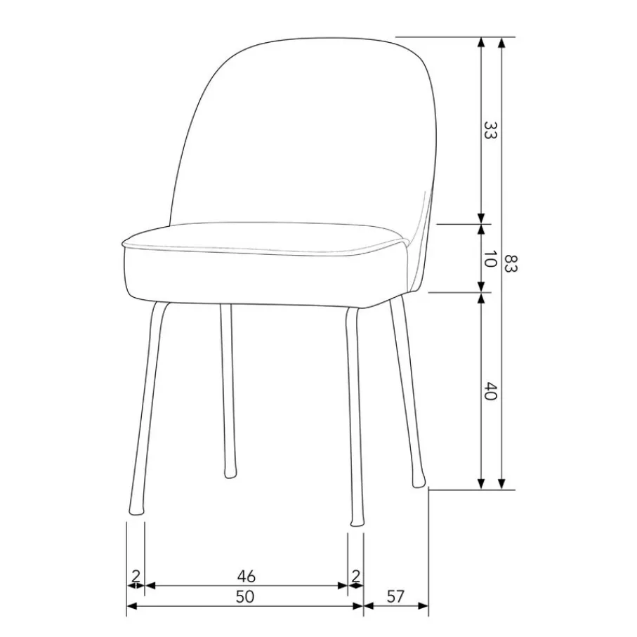 Eetkamerstoelen<WOOOD Eetkamerstoel Vogue Zand