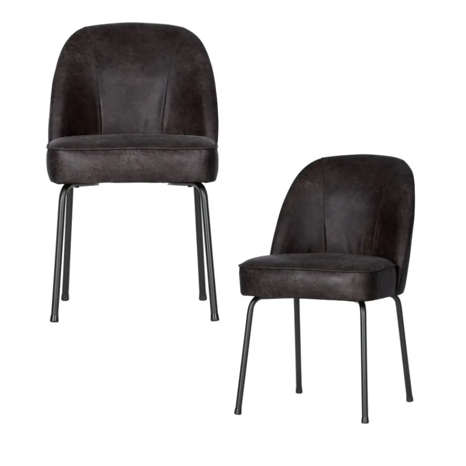 Eetkamerstoelen<WOOOD Eetkamerstoel Vogue Zwart