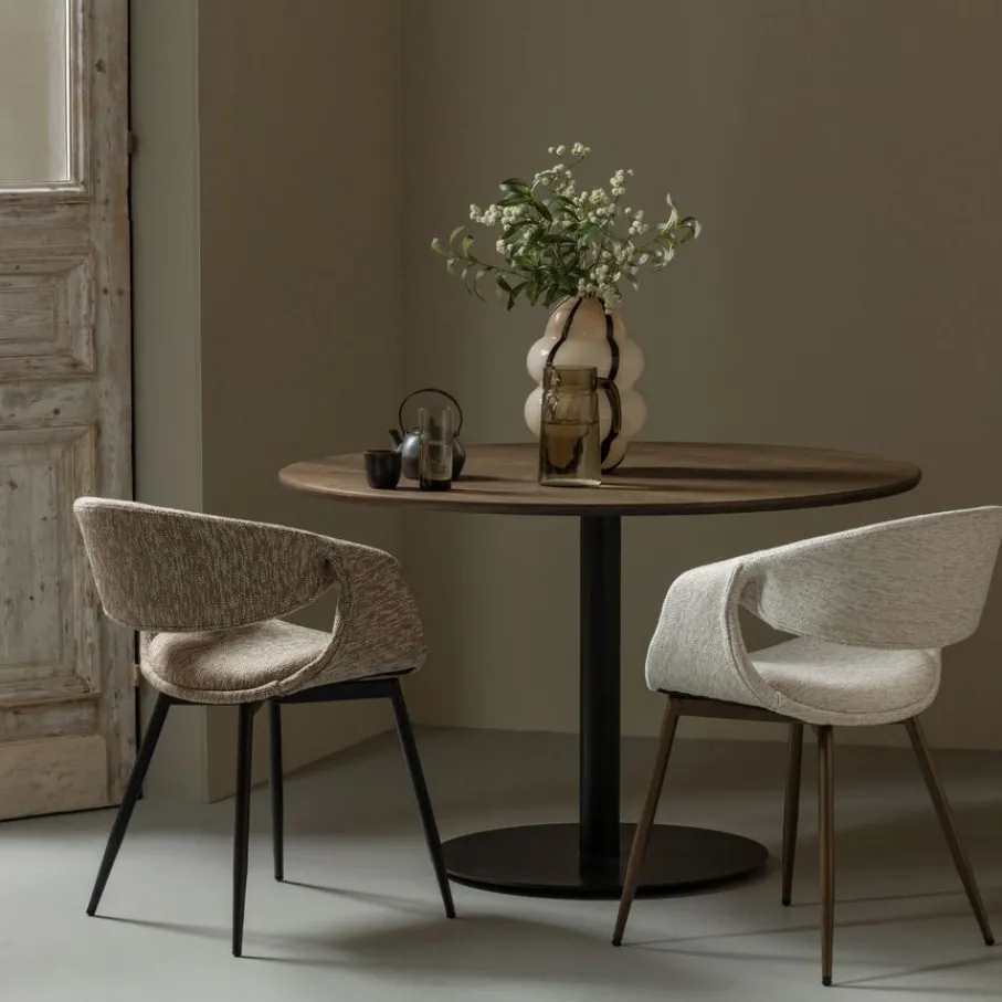Eetkamerstoelen<WOOOD Eetkamerstoel Yossi Bruin