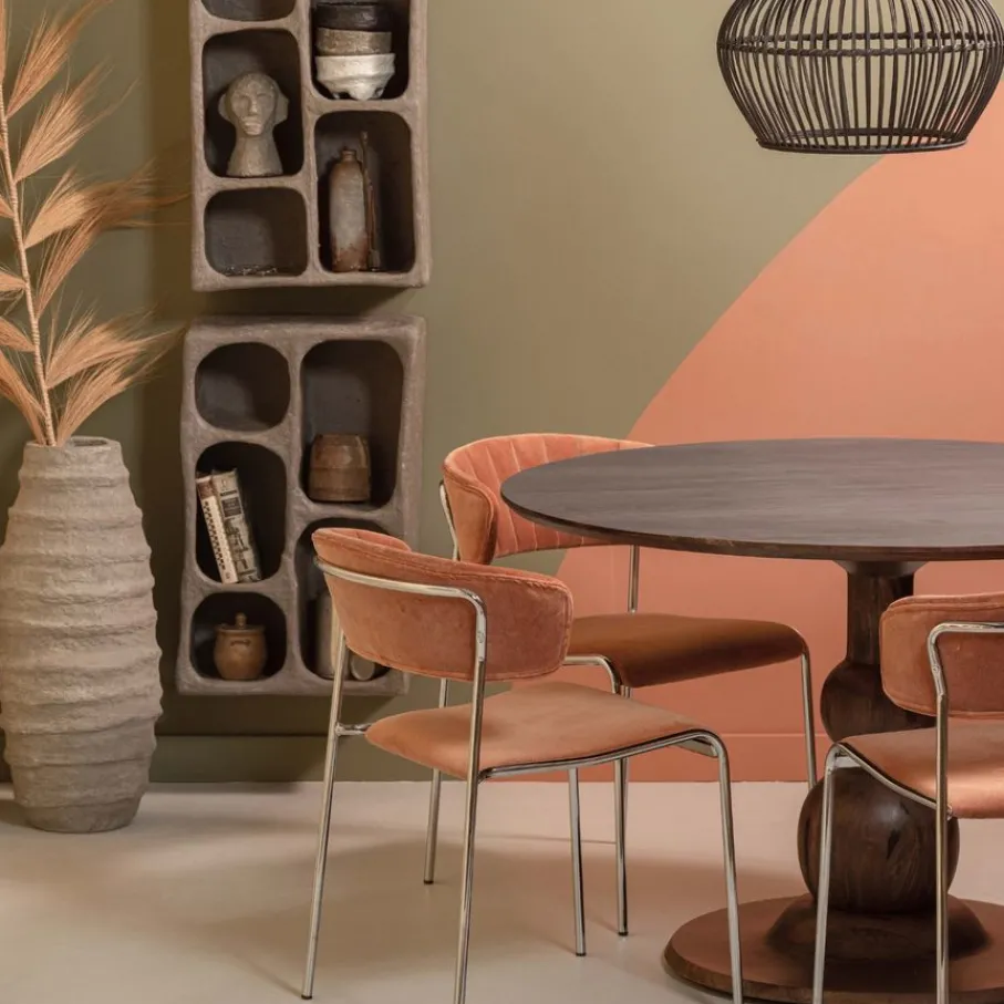 Eettafels<WOOOD Eettafel Blanco Bruin - Ø 120 cm