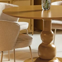 Eettafels<WOOOD Eettafel Blanco Honinggeel - Ø 120 cm