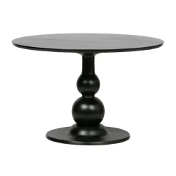 Eettafels<WOOOD Eettafel Blanco Zwart - Ø 120 cm