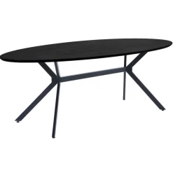 Eettafels<WOOOD Eettafel Bruno Zwart - 220x100 cm
