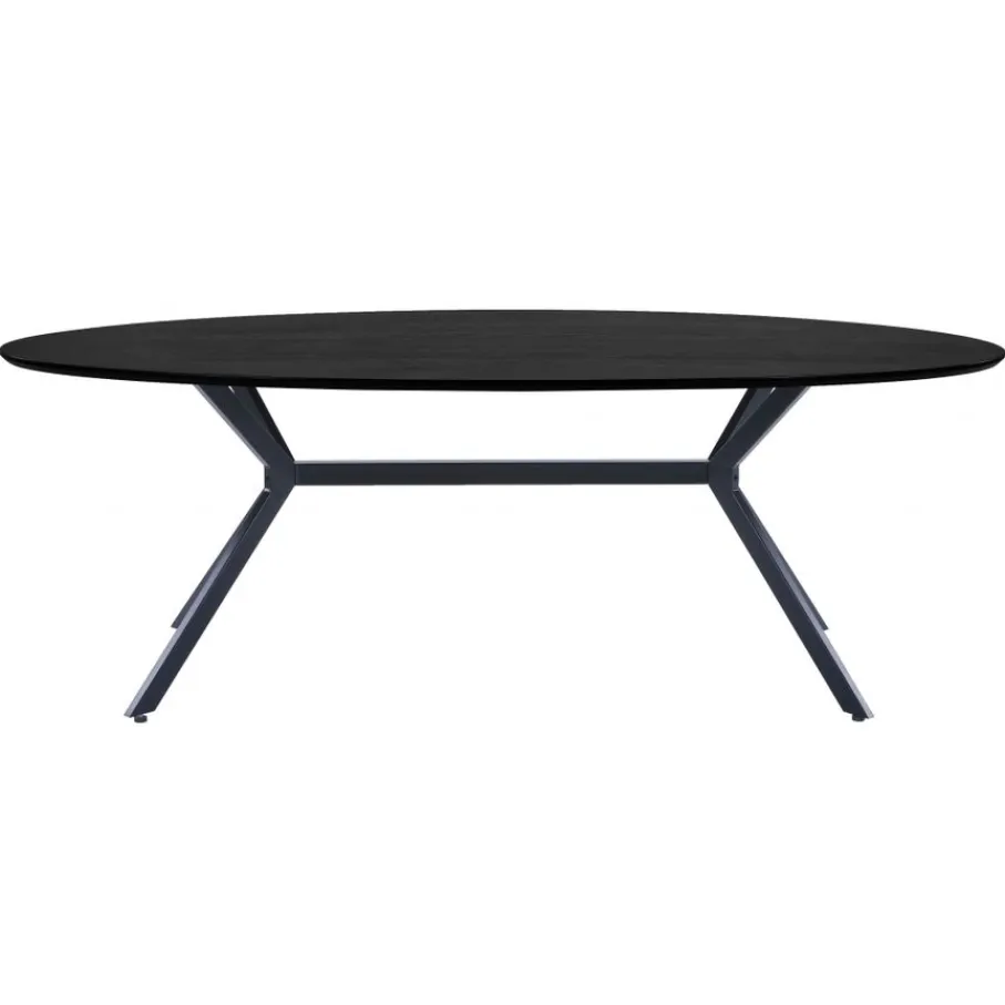 Eettafels<WOOOD Eettafel Bruno Zwart - 220x100 cm