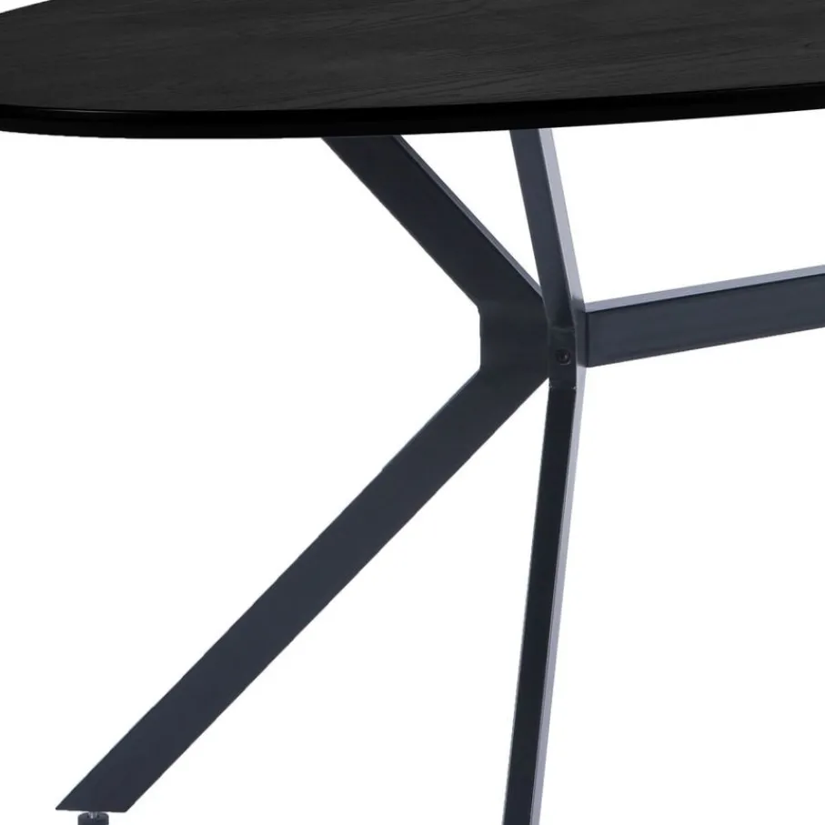 Eettafels<WOOOD Eettafel Bruno Zwart - 220x100 cm