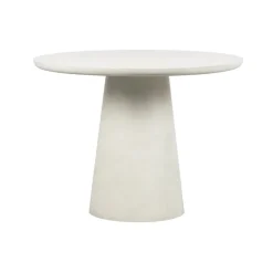 Eettafels<WOOOD Eettafel Damon Wit - Ø 100 cm