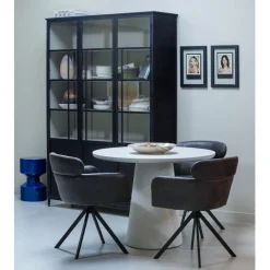 Eettafels<WOOOD Eettafel Damon Wit - Ø 100 cm