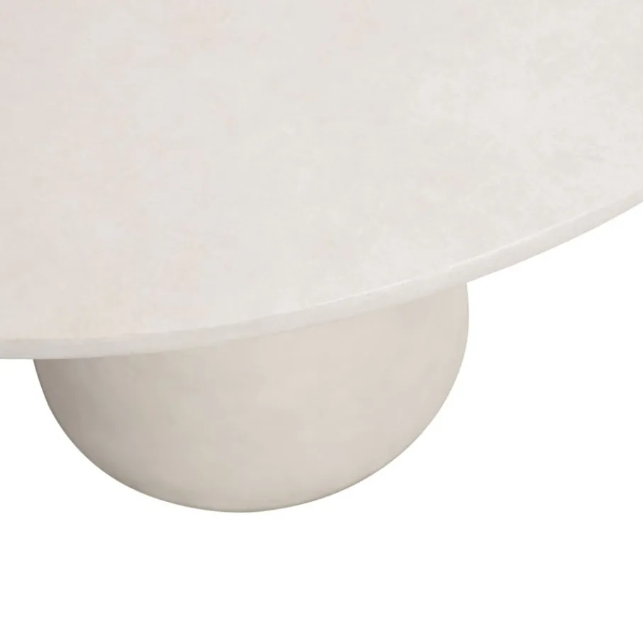 Eettafels<WOOOD Eettafel Damon Wit - Ø 100 cm