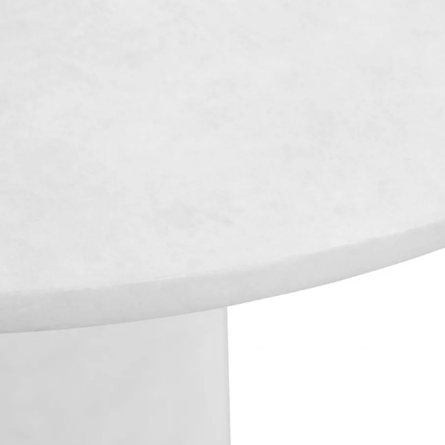 Eettafels<WOOOD Eettafel Damon Wit - Ø 100 cm