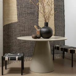 Eettafels<WOOOD Eettafel Jorre Beige - Ø 120 cm