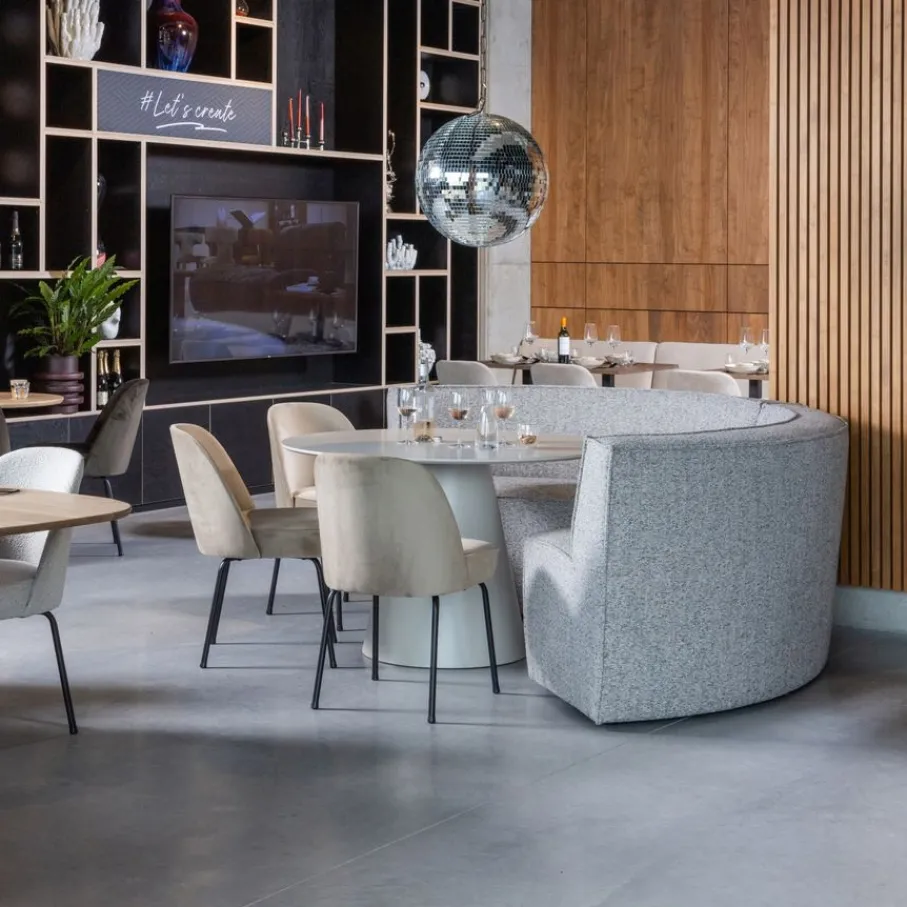 Eettafels<WOOOD Eettafel Jorre Beige - Ø 120 cm