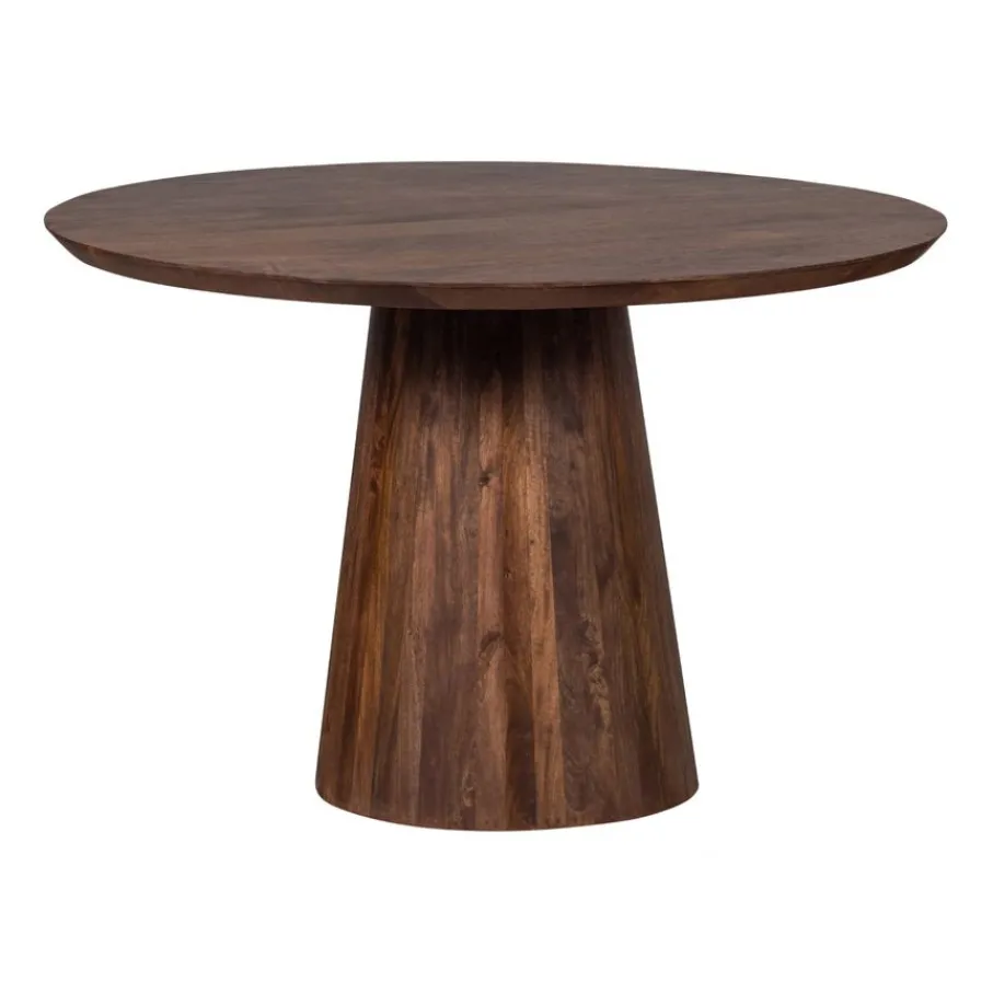 Eettafels<WOOOD Eettafel Limit Walnootbruin - Ø 130 cm