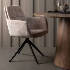 Eettafels<WOOOD Eettafel Maan Bruin - Ø 120 cm