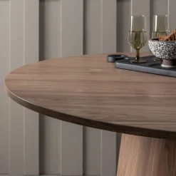 Eettafels<WOOOD Eettafel Maan Bruin - Ø 120 cm