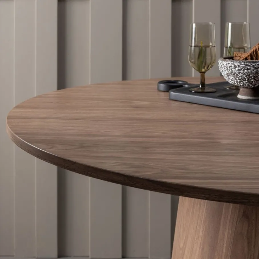 Eettafels<WOOOD Eettafel Maan Bruin - Ø 120 cm