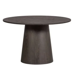 Eettafels<WOOOD Eettafel Maan Donkerbruin - Ø 120 cm