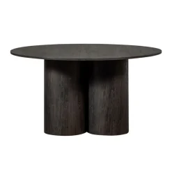 Eettafels<WOOOD Eettafel Oona Donkerbruin - Ø 140 cm