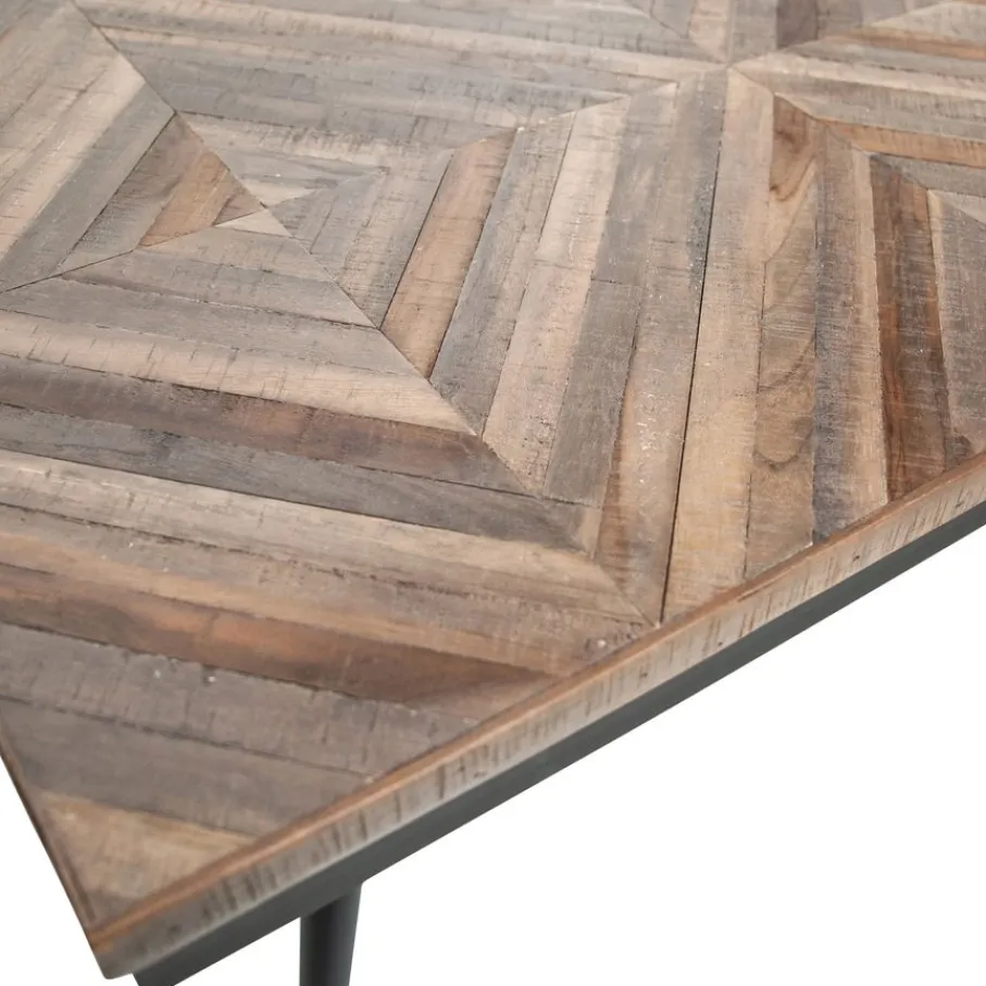 Eettafels<WOOOD Eettafel Rhombic Bruin - 220x90 cm