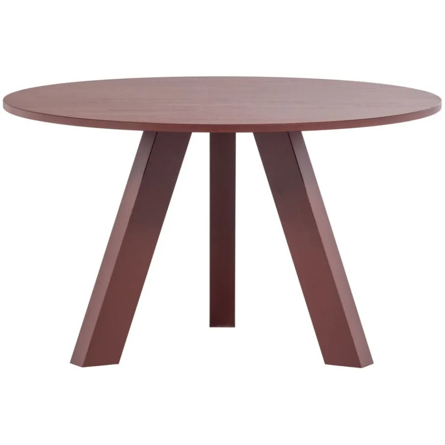 Eettafels<WOOOD Eettafel Rhonda Bordeaux - Ø 129 cm