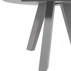 Eettafels<WOOOD Eettafel Rhonda Warm Grijs - Ø 129 cm