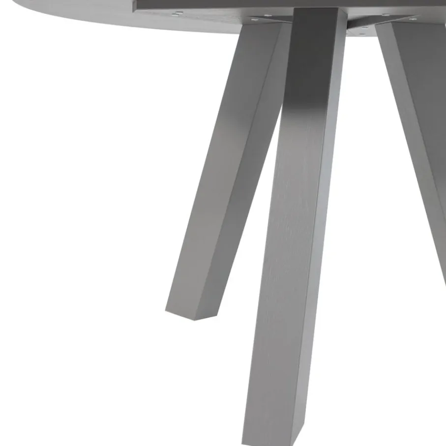 Eettafels<WOOOD Eettafel Rhonda Warm Grijs - Ø 129 cm