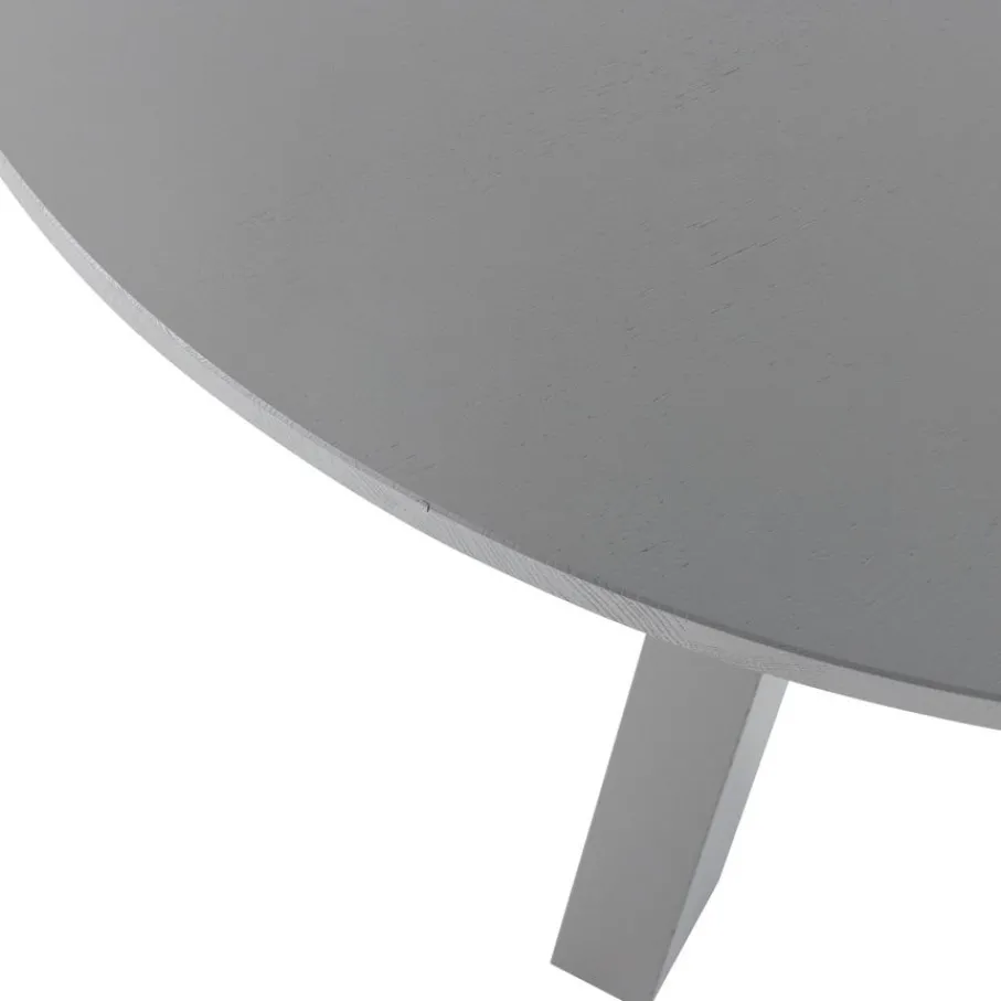 Eettafels<WOOOD Eettafel Rhonda Warm Grijs - Ø 129 cm