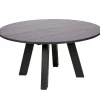 Eettafels<WOOOD Eettafel Rhonda Zwart - Ø 150 cm