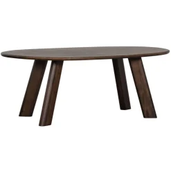 Eettafels<WOOOD Eettafel Roundly Bruin - 200x100 cm