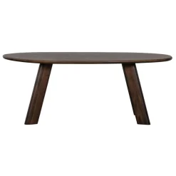 Eettafels<WOOOD Eettafel Roundly Bruin - 200x100 cm