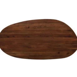 Eettafels<WOOOD Eettafel Roundly Bruin - 200x100 cm