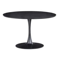 Eettafels<WOOOD Eettafel Sammy Zwart - Ø 120 cm