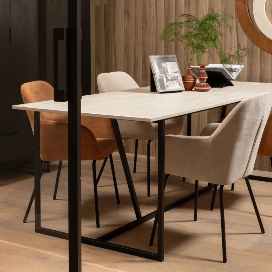 Eettafels<WOOOD Eettafel Silas Dust - 220x90 cm