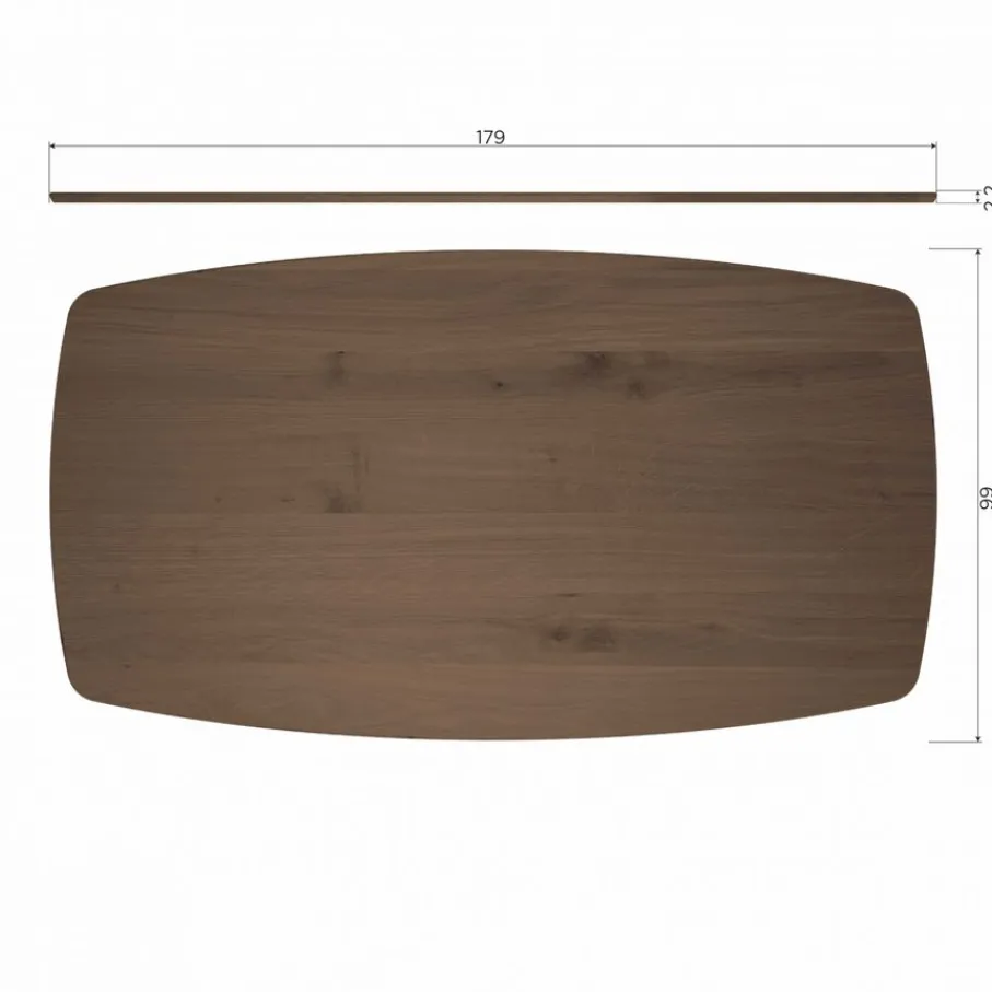 Eettafels<WOOOD Eettafel Tablo Bruin - 180x100 cm