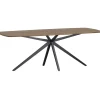 Eettafels<WOOOD Eettafel Tablo Bruin / Zwart - 220x100 cm
