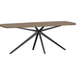 Eettafels<WOOOD Eettafel Tablo Bruin / Zwart - 220x100 cm