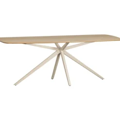 Eettafels<WOOOD Eettafel Tablo Eiken / Beige - 220x100 cm