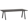 Eettafels<WOOOD Eettafel Tablo Zwart - 220x90 cm