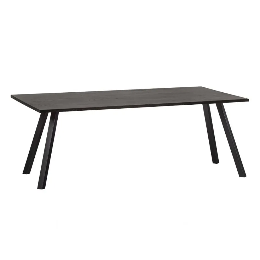 Eettafels<WOOOD Eettafel Tablo Zwart - 160x90 cm
