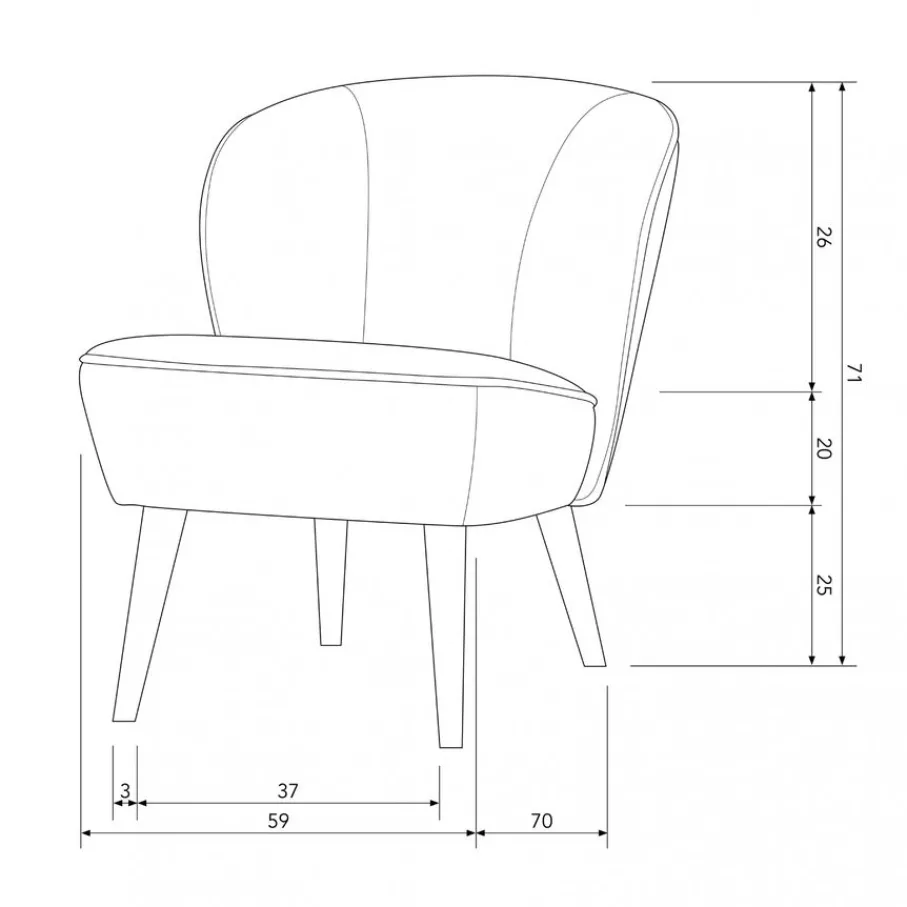 Fauteuils<WOOOD Fauteuil Sara Crème