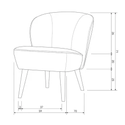 Fauteuils<WOOOD Fauteuil Sara Groen