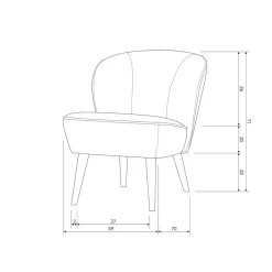 Fauteuils<WOOOD Fauteuil Sara Khaki